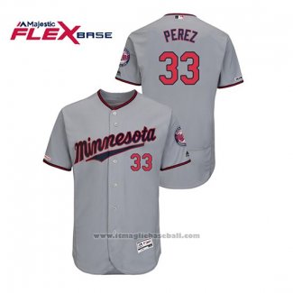 Maglia Baseball Uomo Minnesota Twins Martin Perez 150 Anniversario Autentico Flex Base Grigio