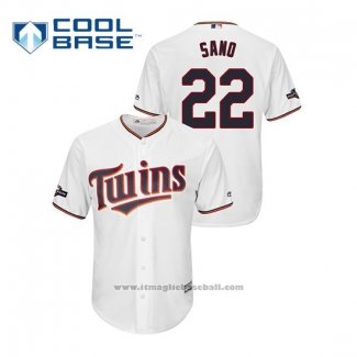 Maglia Baseball Uomo Minnesota Twins Miguel Sano 2019 Postseason Cool Base Bianco