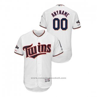 Maglia Baseball Uomo Minnesota Twins Personalizzate 2019 Postseason Flex Base Bianco