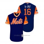 Maglia Baseball Uomo New York Mets Austin Jackson 2018 LLWS Players Weekend A Jax Blu