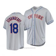 Maglia Baseball Uomo New York Mets Darryl Strawberry Cool Base Road Grigio