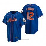 Maglia Baseball Uomo New York Mets Francisco Lindor Alternato Blu