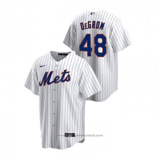 Maglia Baseball Uomo New York Mets Jacob Degrom Replica Home Bianco