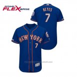 Maglia Baseball Uomo New York Mets Jose Reyes 150 Anniversario Autentico Flex Base Blu
