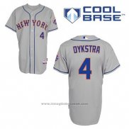 Maglia Baseball Uomo New York Mets Lenny Dykstra 4 Grigio Cool Base