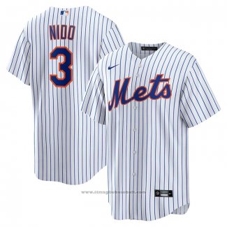 Maglia Baseball Uomo New York Mets Tomas Nido Home Replica Bianco