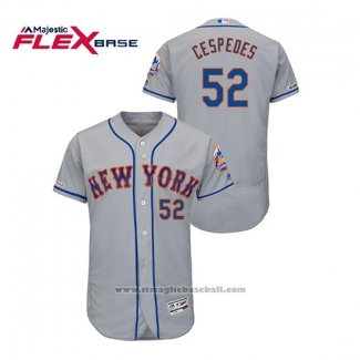 Maglia Baseball Uomo New York Mets Yoenis Cespedes 150 Anniversario Autentico Flex Base Grigio