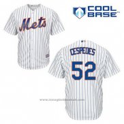 Maglia Baseball Uomo New York Mets Yoenis Cespedes 52 Bianco Home Cool Base