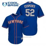 Maglia Baseball Uomo New York Mets Yoenis Cespedes 52 Blu Alternato Cool Base