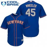 Maglia Baseball Uomo New York Mets Zack Wheeler 45 Blu Alternato Cool Base