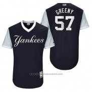 Maglia Baseball Uomo New York Yankees 2017 Little League World Series Chad Verde Blu