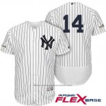 Maglia Baseball Uomo New York Yankees 2017 Postseason Starlin Castro Bianco Flex Base
