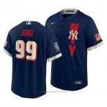 Maglia Baseball Uomo New York Yankees Aaron Judge 2021 All Star Replica Blu