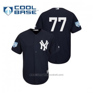 Maglia Baseball Uomo New York Yankees Clint Frazier Cool Base Allenamento Primaverile 2019 Blu