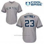 Maglia Baseball Uomo New York Yankees Don Mattingly 23 Grigio Cool Base