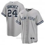 Maglia Baseball Uomo New York Yankees Gary Sanchez Road Replica Grigio
