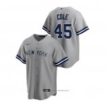 Maglia Baseball Uomo New York Yankees Gerrit Cole Replica Road Grigio