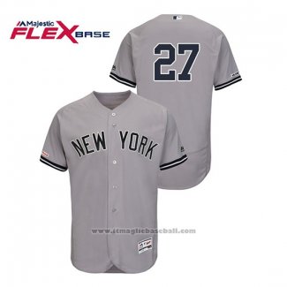 Maglia Baseball Uomo New York Yankees Giancarlo Stanton 150 Anniversario Flex Base Grigio