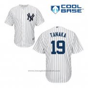 Maglia Baseball Uomo New York Yankees Masahiro Tanaka 19 Bianco Home Cool Base