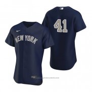 Maglia Baseball Uomo New York Yankees Miguel Andujar Autentico 2020 Alternato Blu