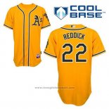 Maglia Baseball Uomo Oakland Athletics Josh Reddick 22 Or Alternato Cool Base