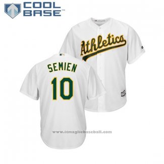 Maglia Baseball Uomo Oakland Athletics Marcus Semien Cool Base Home Bianco