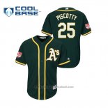 Maglia Baseball Uomo Oakland Athletics Stephen Piscotty 2019 Allenamento Primaverile Cool Base Verde