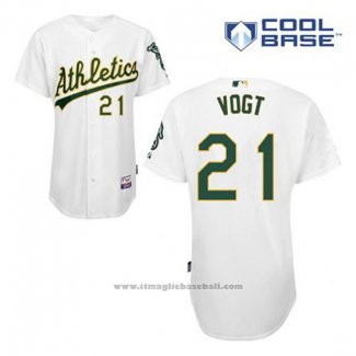 Maglia Baseball Uomo Oakland Athletics Stephen Vogt 21 Bianco Home Cool Base