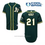 Maglia Baseball Uomo Oakland Athletics Stephen Vogt 21 Verde Alternato Cool Base