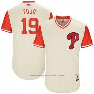 Maglia Baseball Uomo Philadelphia Phillies 2017 Little League World Series Tommy Joseph Tan