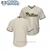 Maglia Baseball Uomo Philadelphia Phillies 2018 Memorial Day Cool Base Crema