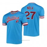 Maglia Baseball Uomo Philadelphia Phillies Aaron Nola Cooperstown Collection Stitches Blu