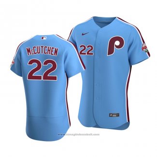 Maglia Baseball Uomo Philadelphia Phillies Andrew Mccutchen Autentico Alternato 2020 Blu