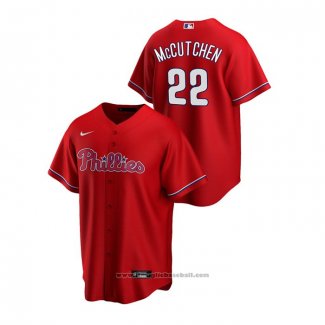 Maglia Baseball Uomo Philadelphia Phillies Andrew Mccutchen Replica Alternato Rosso