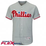 Maglia Baseball Uomo Philadelphia Phillies Blank Grigio Flex Base Autentico Collection