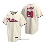 Maglia Baseball Uomo Philadelphia Phillies Nick Maton Replica Alternato Crema