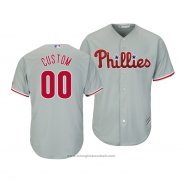 Maglia Baseball Uomo Philadelphia Phillies Personalizzate Cool Base Away Grigio