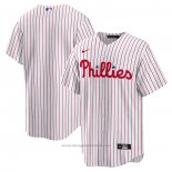 Maglia Baseball Uomo Philadelphia Phillies Primera Replica Bianco Rosso