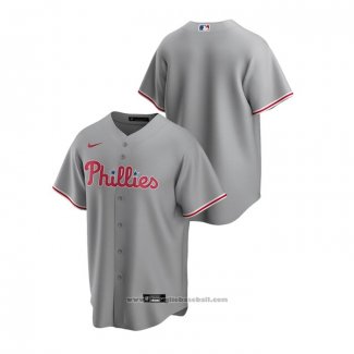 Maglia Baseball Uomo Philadelphia Phillies Replica Road Grigio