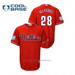 Maglia Baseball Uomo Philadelphia Phillies Vince Velasquez 2019 Allenamento Primaverile Cool Base Rosso