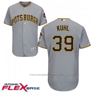 Maglia Baseball Uomo Pittsburgh Pirates Chad Kuhl Grigio Flex Base Autentico Collection