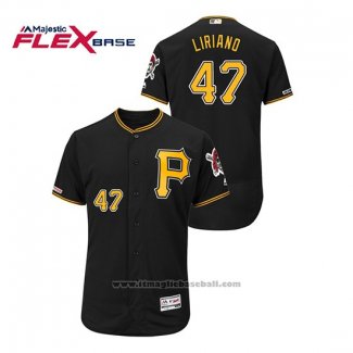 Maglia Baseball Uomo Pittsburgh Pirates Francisco Liriano 150 Anniversario Autentico Flex Base Nero