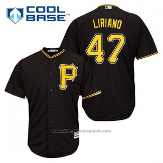 Maglia Baseball Uomo Pittsburgh Pirates Francisco Liriano 47 Nero Alternato Cool Base