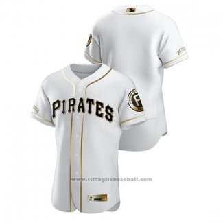 Maglia Baseball Uomo Pittsburgh Pirates Golden Edition Autentico Bianco