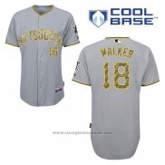 Maglia Baseball Uomo Pittsburgh Pirates Neil Walker 18 Grigio Usmc Cool Base