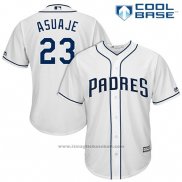 Maglia Baseball Uomo San Diego Padres 23 Carlos Asuaje Bianco 2017 Cool Base