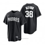 Maglia Baseball Uomo San Diego Padres Jorge Alfaro Nero Bianco Replica Official Marrone