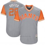 Maglia Baseball Uomo San Francisco Giants 2017 Little League World Series Buster Posey Grigio