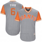 Maglia Baseball Uomo San Francisco Giants 2017 Little League World Series Jarrett Parker Grigio