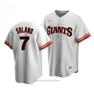 Maglia Baseball Uomo San Francisco Giants Donovan Solano Cooperstown Collection Primera Bianco